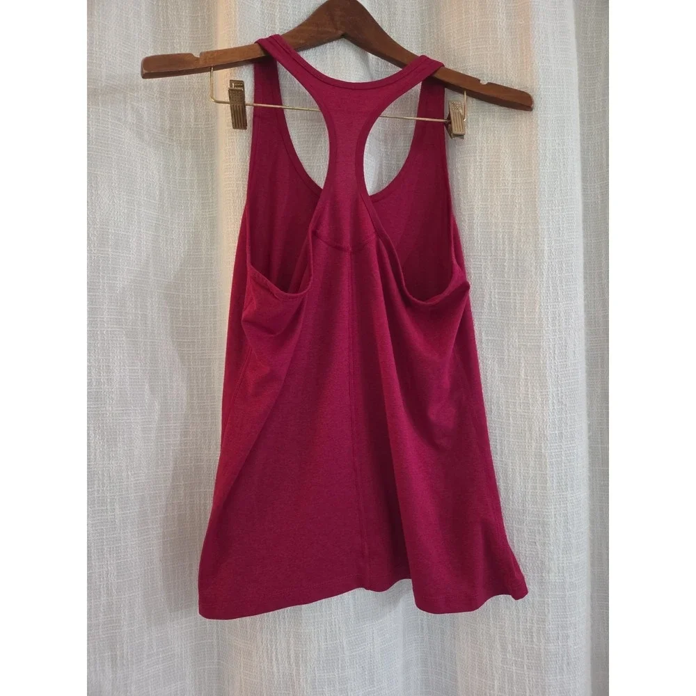 Nike Tank Active Top Size Large Pink Racerback Athletic Shirt Cotton Blend